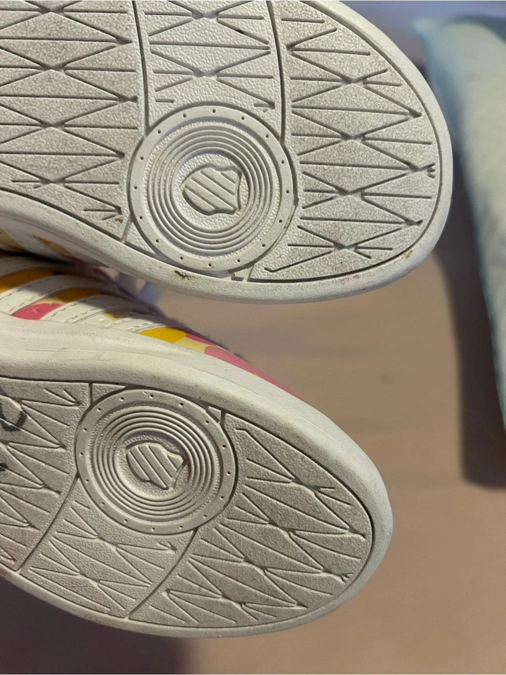 adidas Kids Floral Sneakers in Pink, Yellow & White